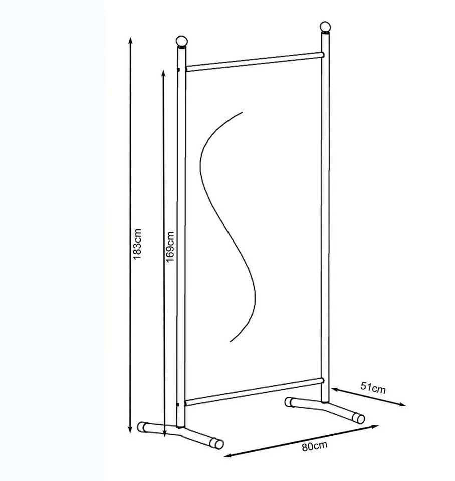Quick Star Paravent Stellwand Outdoor Wetterfest Schwarz - Bild 5