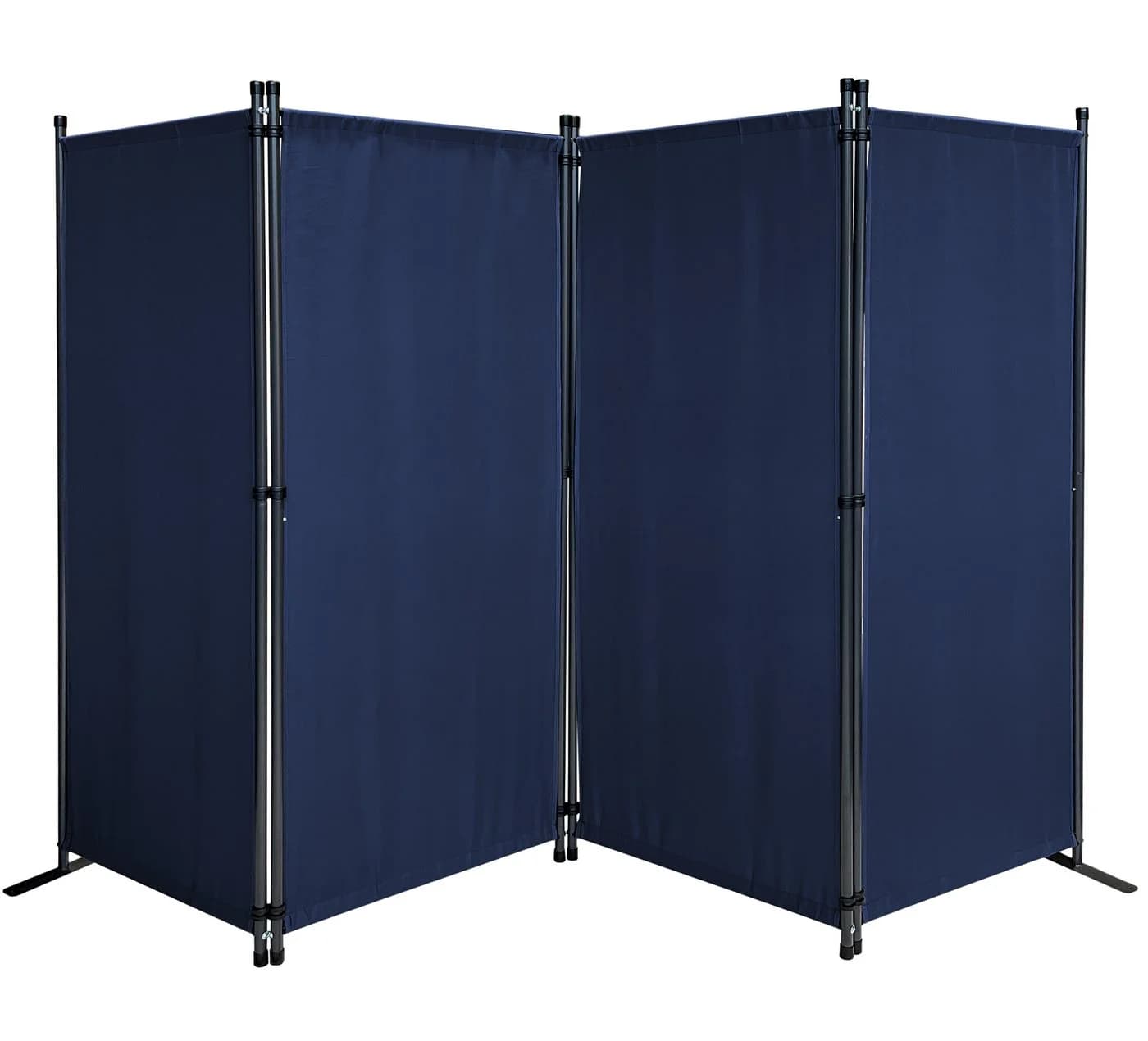Quick Star Paravent 4-teilig Blau Faltbare Stellwand - Bild 2
