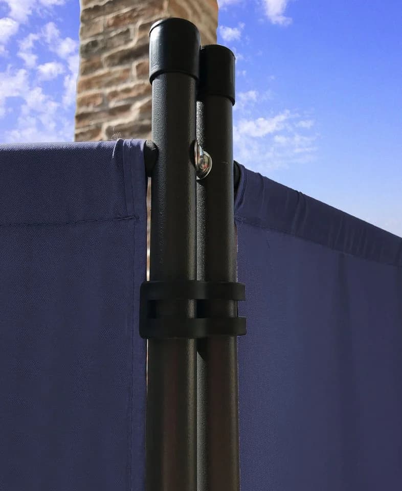 Quick Star Paravent 4-teilig Blau Faltbare Stellwand - Bild 5