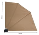 Quick Star Sichtschutzfächer Beige Anthrazit Klappbar Wetterfest Bild 1