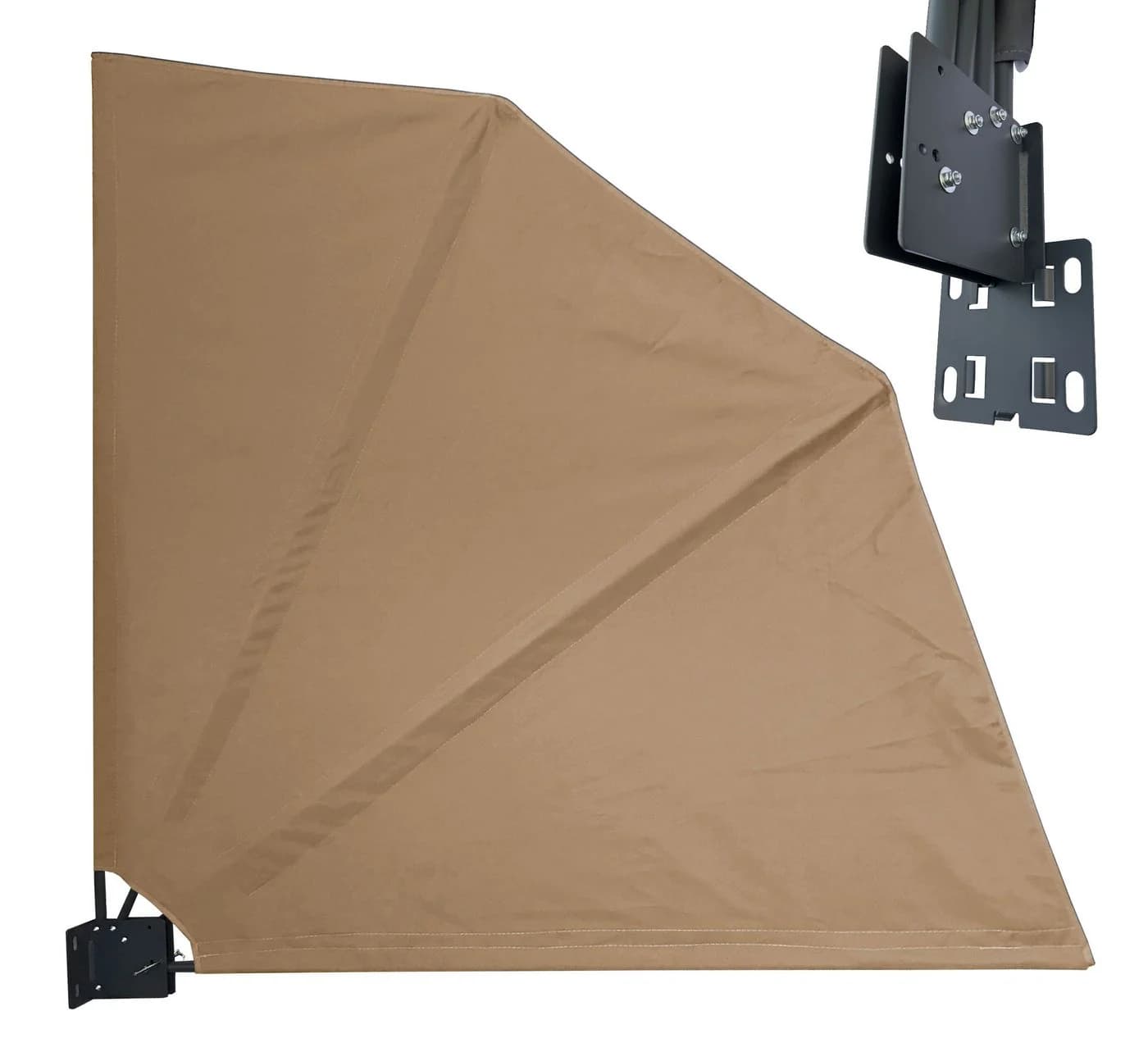 Quick Star Sichtschutzfächer Beige Anthrazit Klappbar Wetterfest - Bild 2