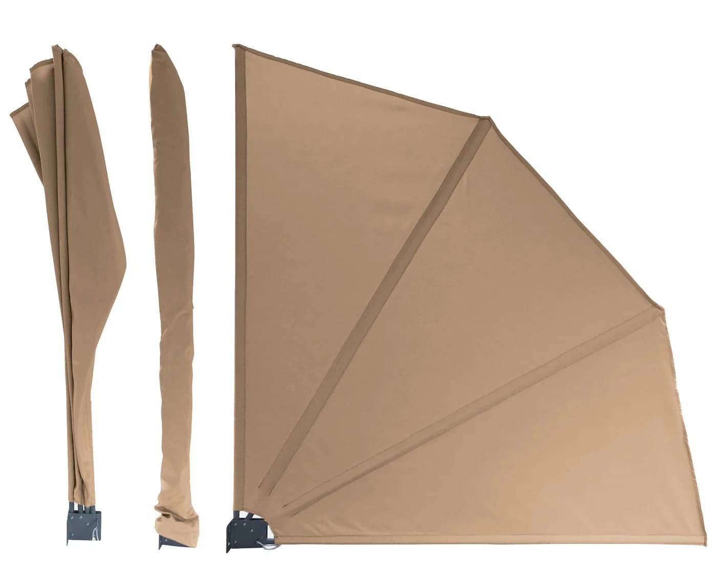 Quick Star Sichtschutzfächer Beige Anthrazit Klappbar Wetterfest - Bild 3