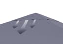 Quick Star Pavillon-Ersatzdach 3x3m Grau mit 2 Seitenteilen Bild 4