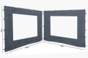 Quick Star Pavillonseitenteil 2-tlg. Grau mit Fenster Bild 2