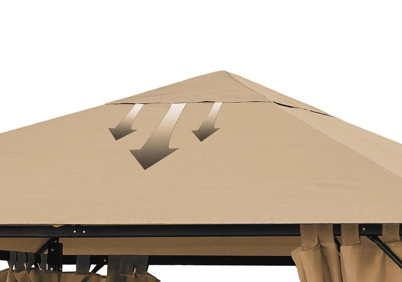 Quick Star Pavillon-Ersatzdach Nizza Beige 3x3 m - Bild 3