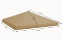 Quick Star Pavillon-Dach 3x3m Beige Polyester PVC Bild 1