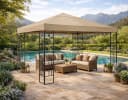 Quick Star Pavillon-Dach 3x3m Beige Polyester PVC Bild 3
