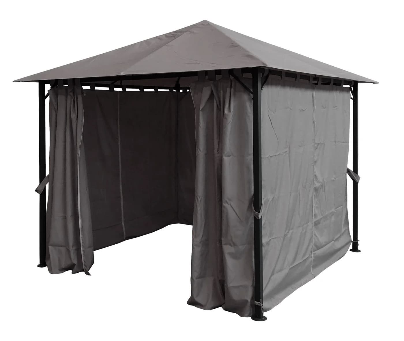 Quick Star Pavillon Nizza 3x3m Grau mit Seitenwand Set - Bild 2
