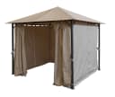 Quick Star Pavillon Nizza 3x3m Sand Anthrazit mit Seitenwänden Bild 2