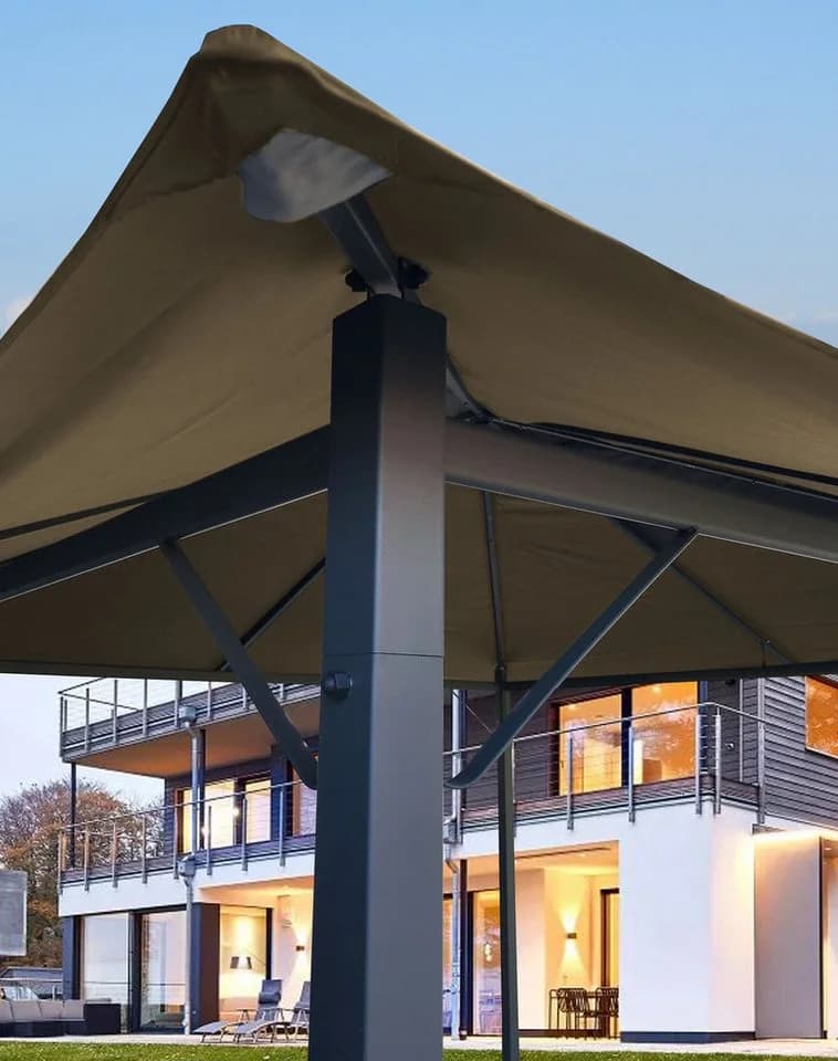 Quick Star Pavillon Nizza 3x3m Sand Anthrazit mit Seitenwänden - Bild 4