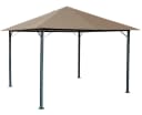 Quick Star Pavillon Nizza 3x3m Sand Anthrazit mit Seitenwänden Bild 5