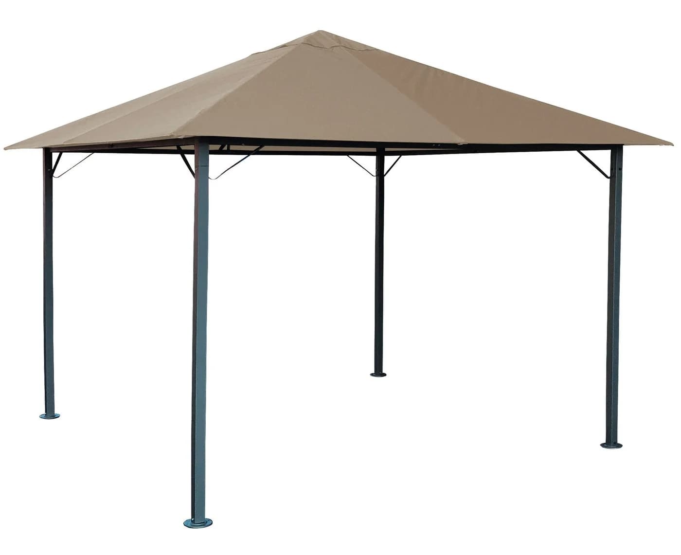 Quick Star Pavillon Nizza 3x3m Sand Anthrazit mit Seitenwänden - Bild 5
