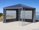 Quick Star Pavillonseitenteil 2-tlg. Anthrazit Transluzentes PE-Fenster Bild 1