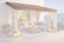 Quick Star Anbaupavillon Ersatzdach 3x4m Beige Bild 1
