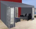 Quick Star Anbaupavillon Anthrazit Rankdesign 3x4m Bild 1