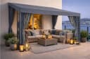 Quick Star Anbaupavillon Anthrazit Rankdesign 3x4m Bild 2