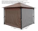 Quick Star Pavillonseitenteil 4 Seitenteile ohne Fenster Pavillon Paris 3x3m Taupe Bild 1