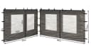 Quick Star Pavillon-Seitenteile 2-tlg. Anthrazit mit PVC-Fenster Bild 1