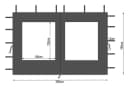 Quick Star Pavillon-Seitenteile 2-tlg. Anthrazit mit PVC-Fenster Bild 4