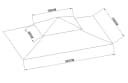 Quick Star Ersatzdach Grillpavillon Grau 245x150 cm Bild 1