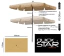 Quick Star Sonnenschirm Rechteckig Beige Höhenverstellbar Bild 1