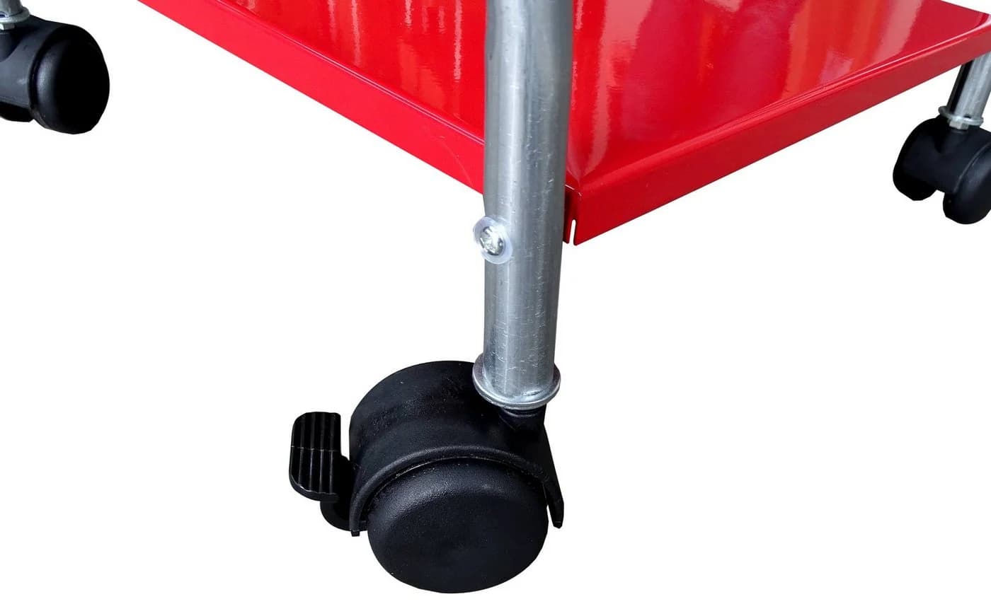 Quick Star Müllsackständer 120L Rot mit 4 Rollen - Bild 4