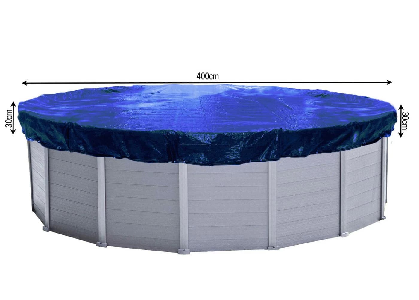 Quick Star Pool-Abdeckplane Rund UV-Resistent Blau/Schwarz - Bild 2