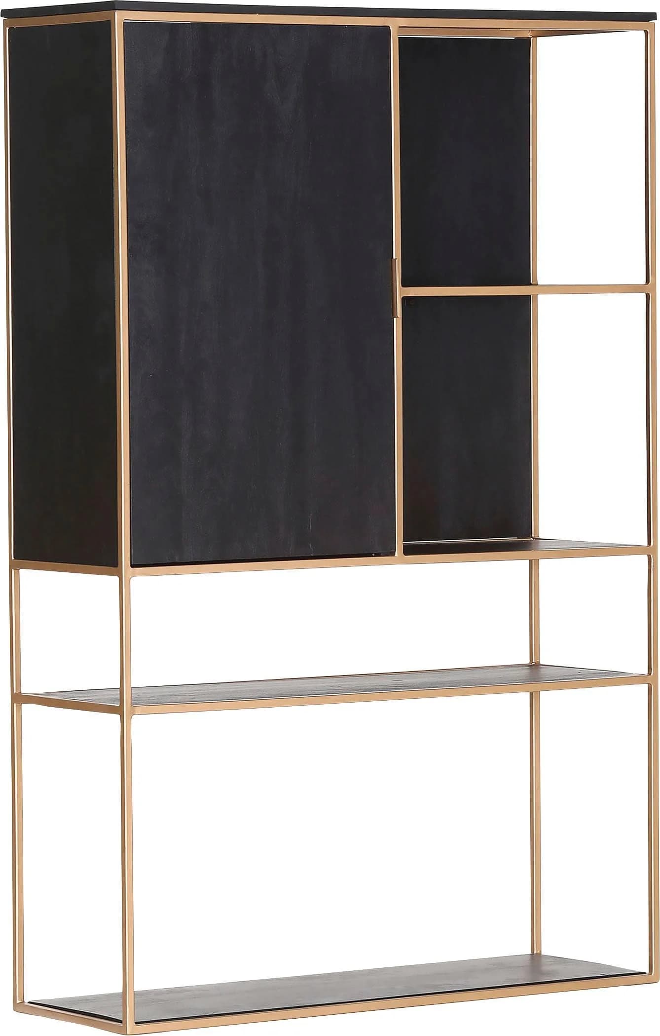 Highboard GUTMANN FACTORY Porto Schwarz Gold