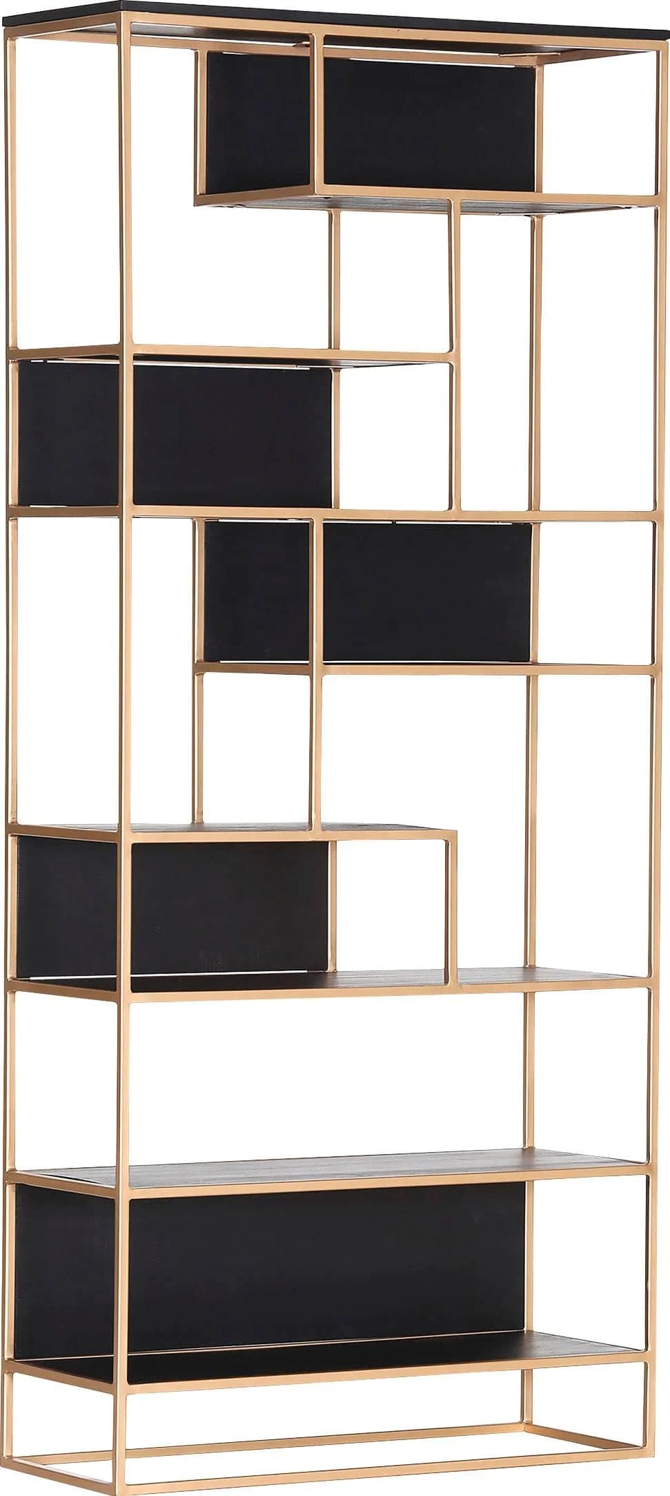 GUTMANN FACTORY Porto Regal Schwarz Gold 9 Ablageflächen