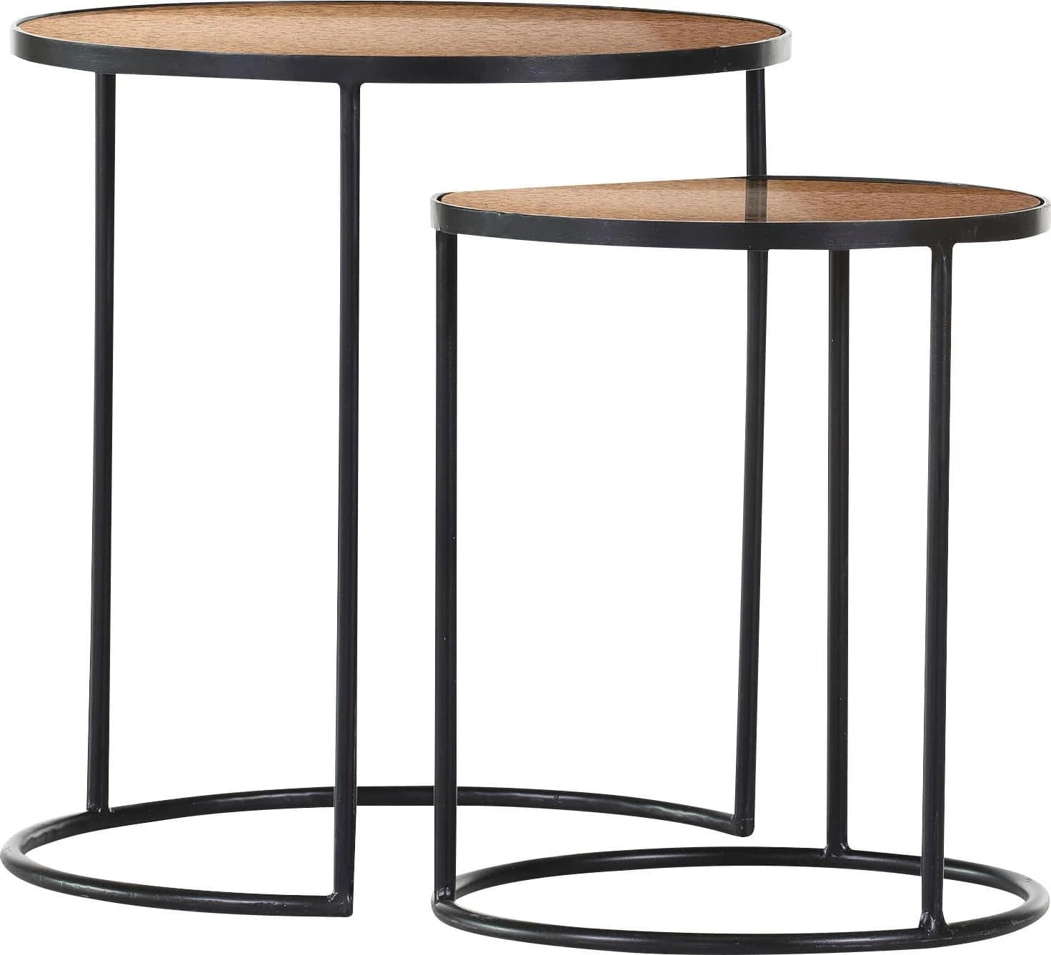 GUTMANN FACTORY Satztisch Schwarz Glas Metall Serie COFFEE GRACE