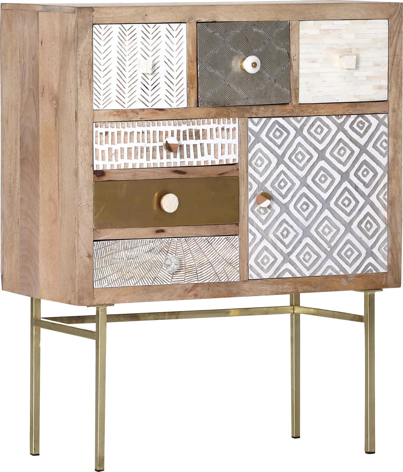 GUTMANN FACTORY Kommode Linea Massivholz Shabby Chic