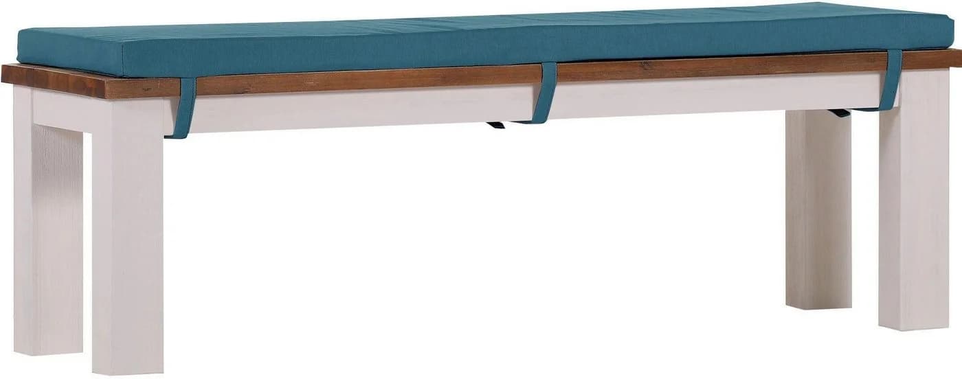 GUTMANN FACTORY Sitzbank Tampa Weiß Natur Massivholz Akazie - Bild 5