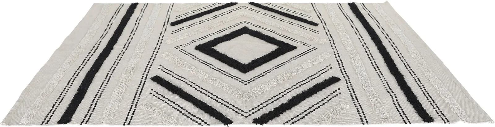 GUTMANN FACTORY Hochflor-Teppich Puffy Beige Gestreift