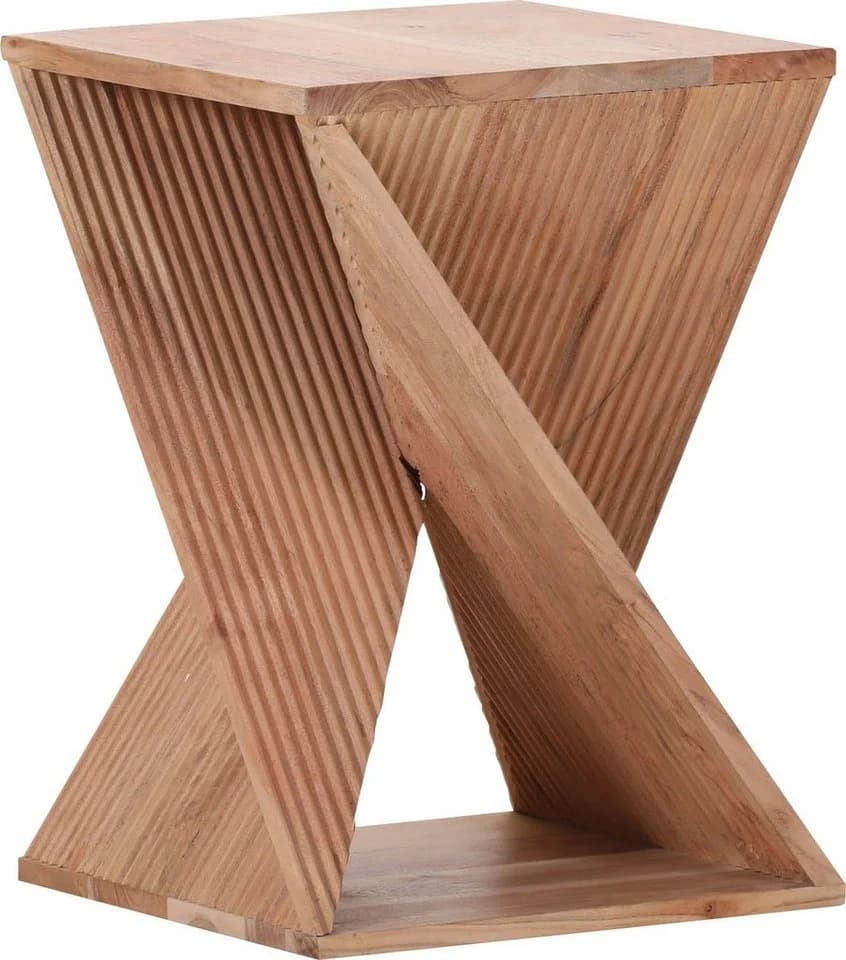 Gutmann Factory Beistelltisch Beige Natur Massivholz Modern - Bild 2