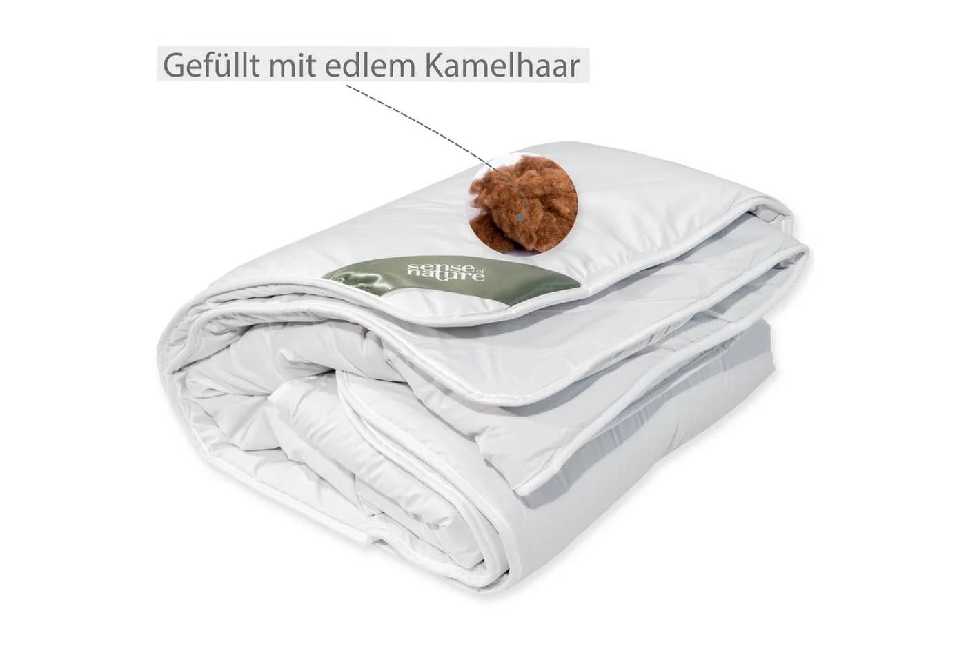 Sense of Nature Naturhaarbettdecke Camel 90% Kamelhaar 10% Schurwolle Baumwolle
