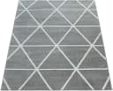 PACO HOME Teppich Stella 401 Grau Geometrisches Rautenmuster Skandi Bild 1