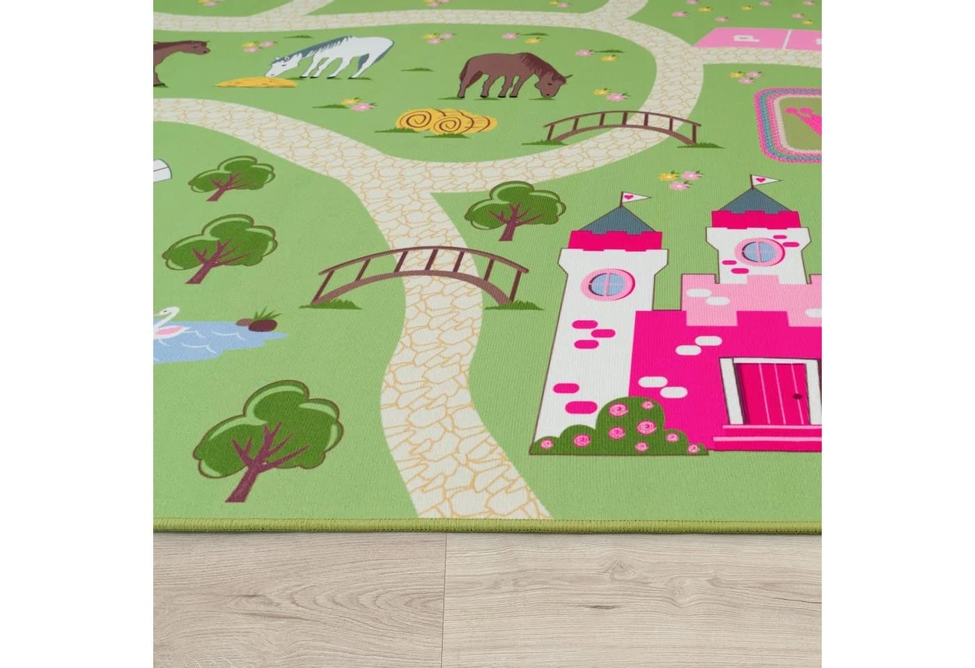 Paco Home Kinderteppich Bino 560, Bauernhof-Motiv, Kurzflor, 4 mm Höhe - Bild 3