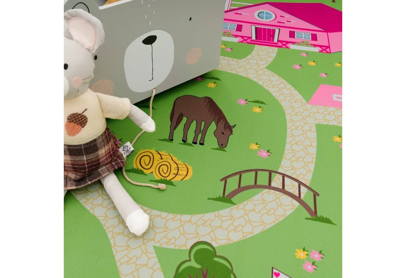 Paco Home Kinderteppich Bino 560, Bauernhof-Motiv, Kurzflor, 4 mm Höhe - Bild 5