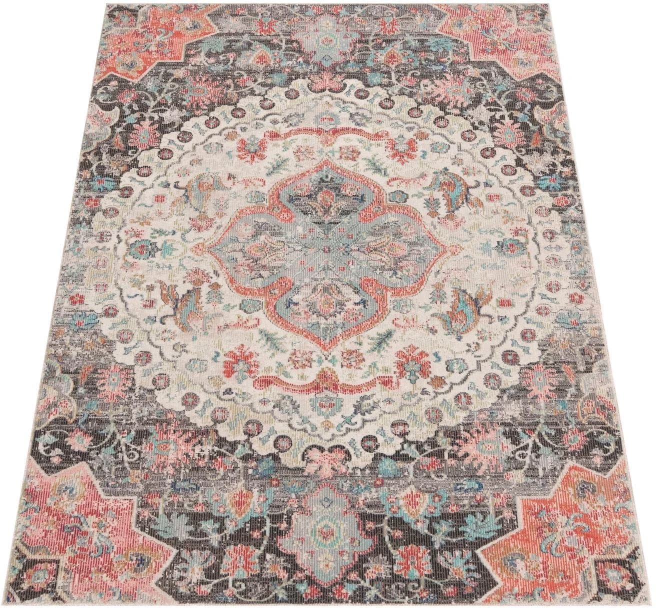 PACO HOME Teppich Torres 271 Grau Vintage Orientalisch Outdoor