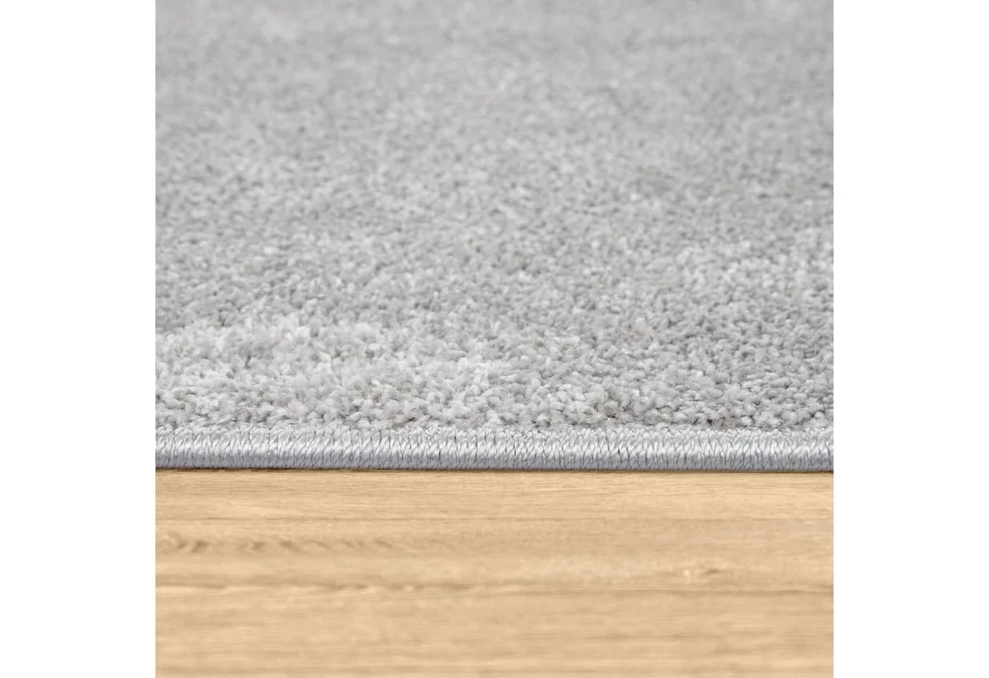 PACO HOME Teppich Porto 890 Silber Uni Kurzflor - Bild 3