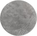PACO HOME Kunstfell Soft 380 Fellteppich Grau Rund Bild 1