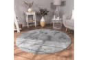 PACO HOME Kunstfell Soft 380 Fellteppich Grau Rund Bild 2