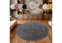 PACO HOME Kunstfell Soft 380 Fellteppich Grau Rund Bild 3