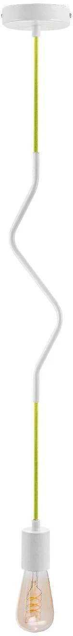 PACO HOME Pendelleuchte SNAKE Weiß Stahl E27 Dimmbar