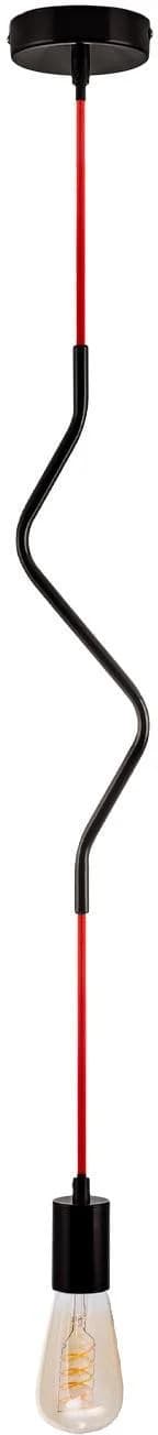 PACO HOME Pendelleuchte SNAKE Schwarz E27 Dimmbar