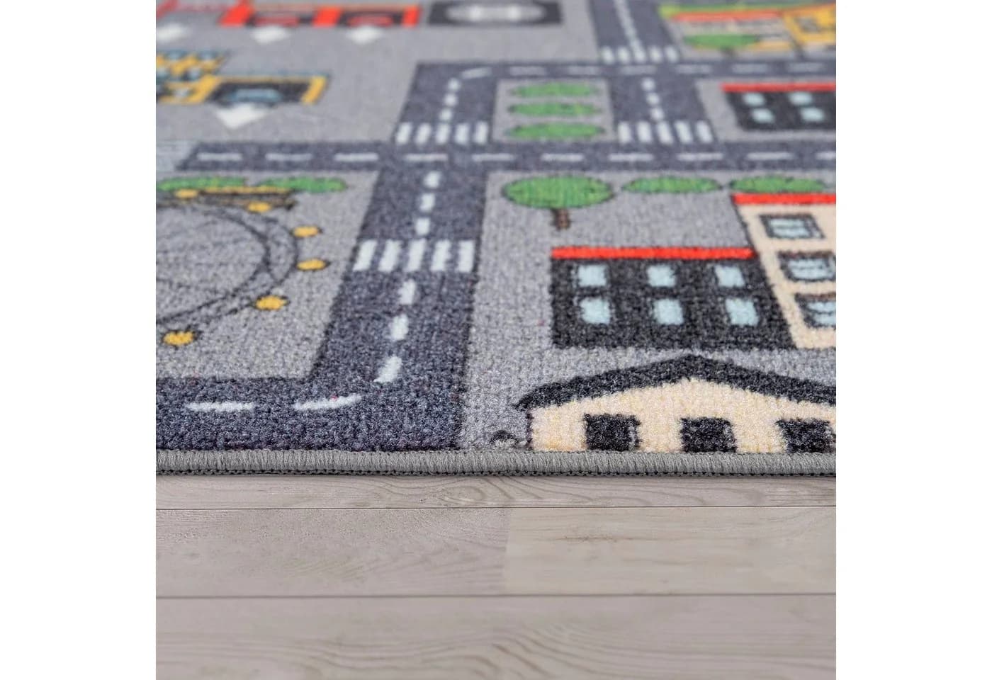 Paco Home Kinderteppich Bino 577 Grau Straßen-Motiv - Bild 4