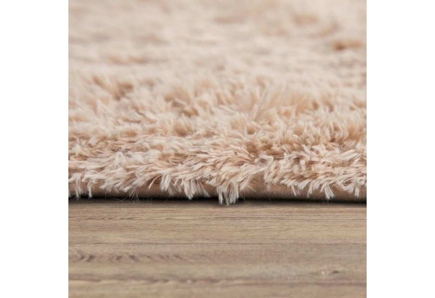 PACO HOME Hochflor-Teppich Silky 591 Beige 140x200cm Polyester - Bild 3