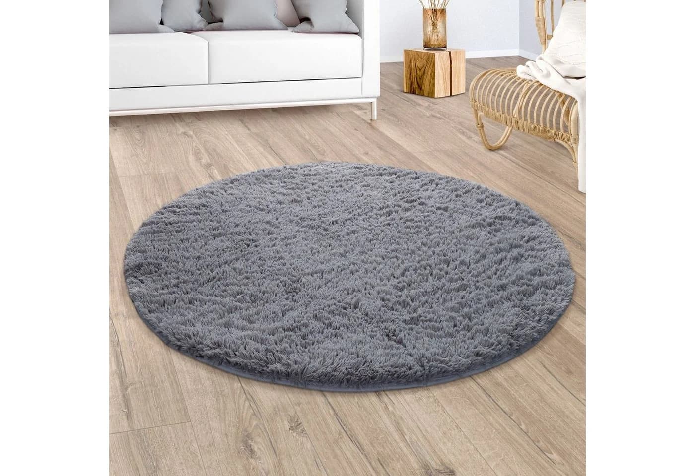 Paco Home Hochflor-Teppich Silky 591 Grau - Bild 2