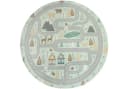 PACO HOME Kinderteppich Chicos 550 rund türkis-blau Straßenmuster Bild 1