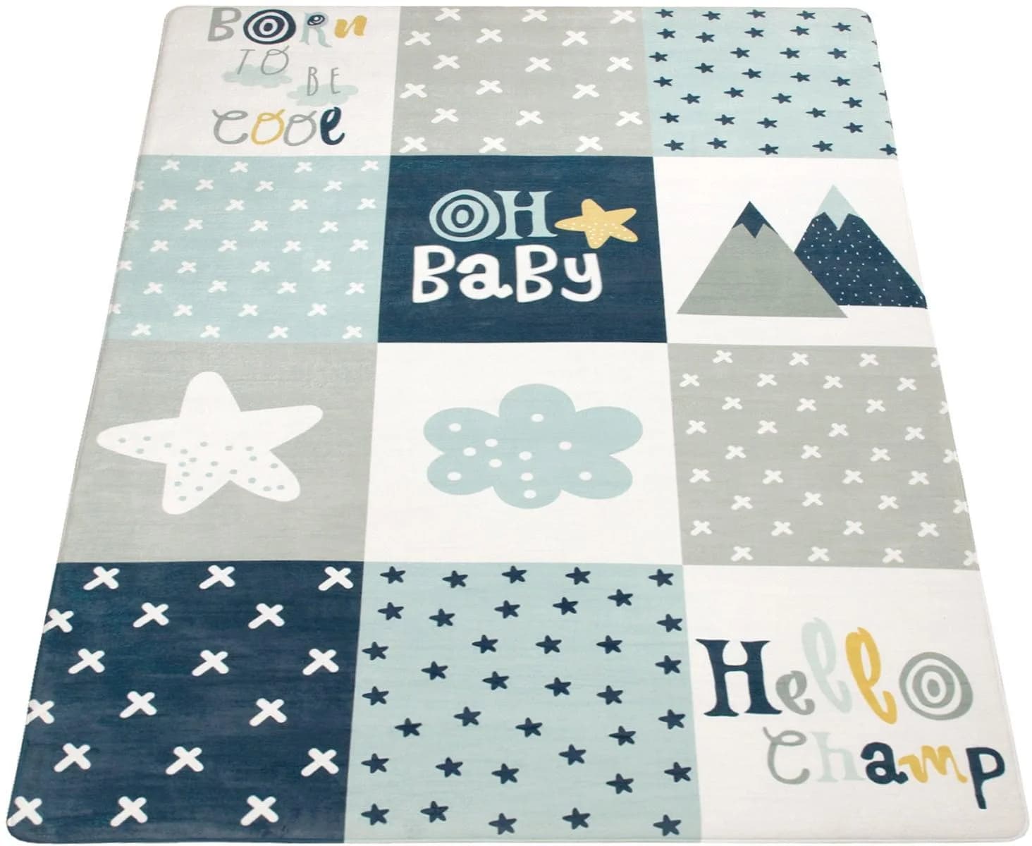 PACO HOME Kinderteppich Chicos 554 Blau Gemustert Polyester